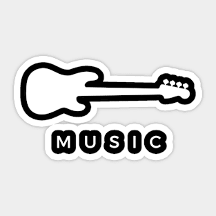 Music Bass Guitar Sticker